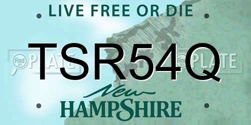 TSR54Q New Hampshire License Plate