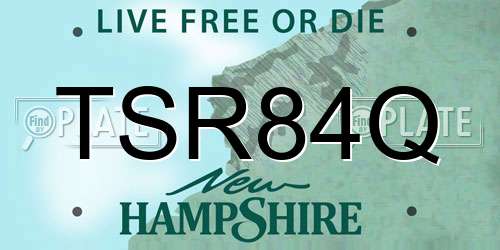 TSR84Q New Hampshire License Plate