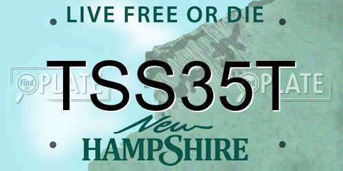 TSS35T New Hampshire License Plate