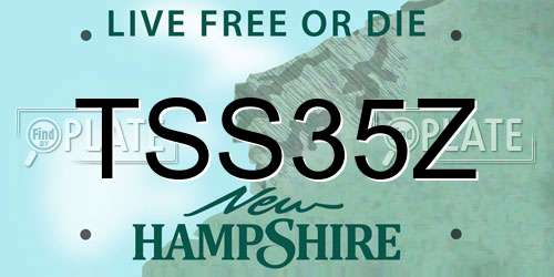 TSS35Z New Hampshire License Plate