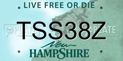 TSS38Z New Hampshire License Plate