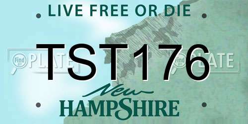 TST176 New Hampshire License Plate