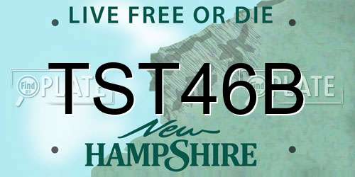 TST46B New Hampshire License Plate