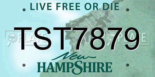 TST7879 New Hampshire License Plate