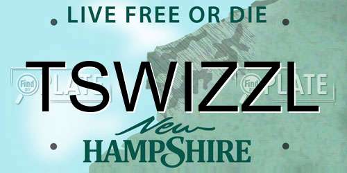TSWIZZL New Hampshire License Plate
