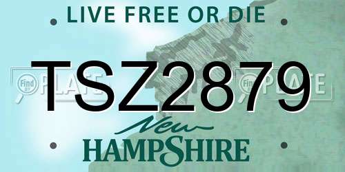 TSZ2879 New Hampshire License Plate