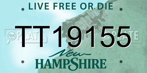 TT19155 New Hampshire License Plate