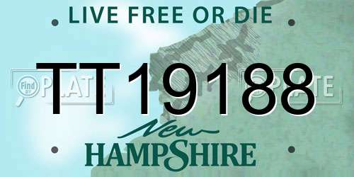 TT19188 New Hampshire License Plate
