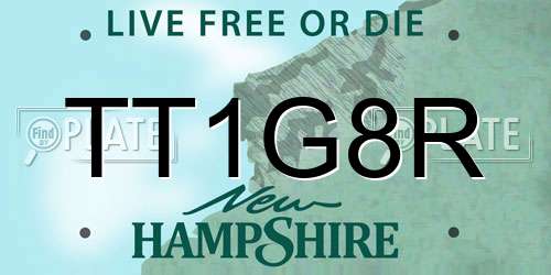 TT1G8R New Hampshire License Plate