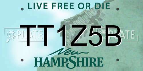 TT1Z5B New Hampshire License Plate