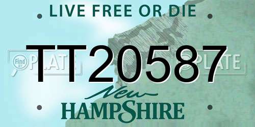 TT20587 New Hampshire License Plate