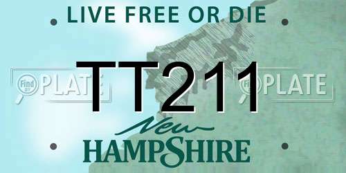 TT211 New Hampshire License Plate
