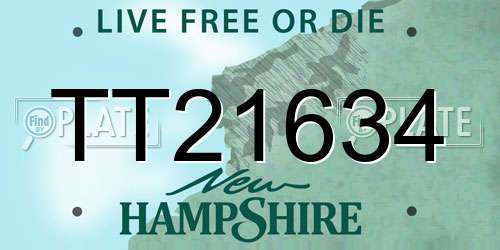TT21634 New Hampshire License Plate