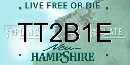 TT2B1E New Hampshire License Plate