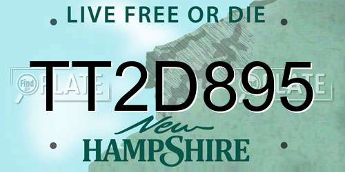 TT2D895 New Hampshire License Plate