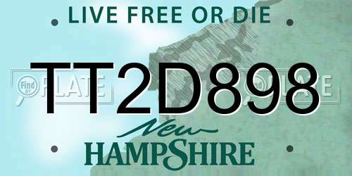 TT2D898 New Hampshire License Plate