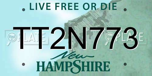 TT2N773 New Hampshire License Plate