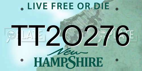 TT2O276 New Hampshire License Plate