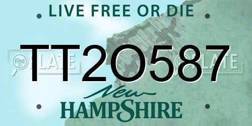 TT2O587 New Hampshire License Plate