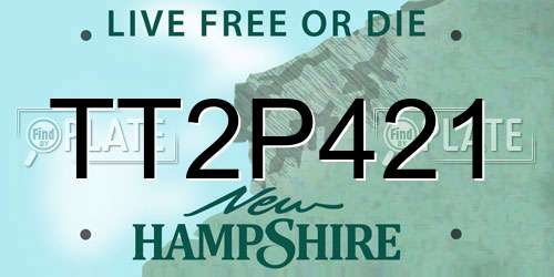 TT2P421 New Hampshire License Plate