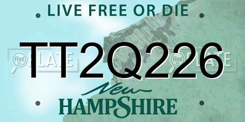 TT2Q226 New Hampshire License Plate