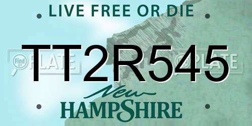 TT2R545 New Hampshire License Plate
