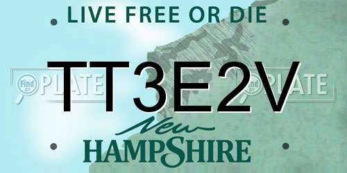 TT3E2V New Hampshire License Plate