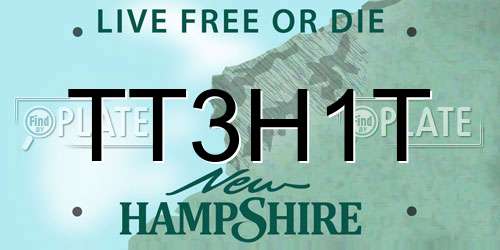TT3H1T New Hampshire License Plate