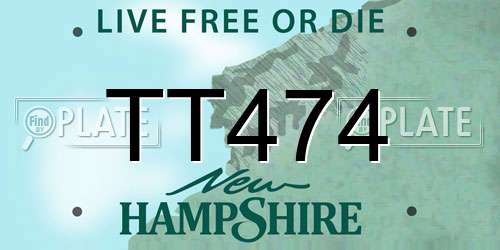 TT474 New Hampshire License Plate