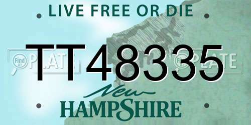 TT48335 New Hampshire License Plate