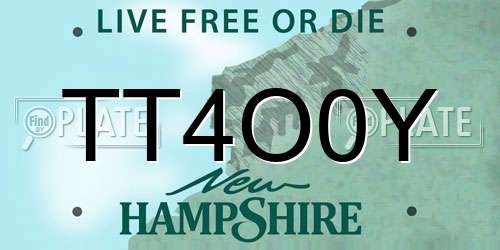 TT4O0Y New Hampshire License Plate