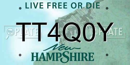 TT4Q0Y New Hampshire License Plate