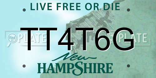 TT4T6G New Hampshire License Plate