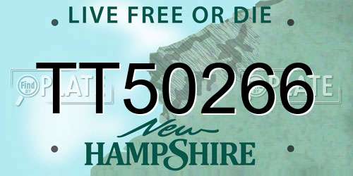 TT50266 New Hampshire License Plate