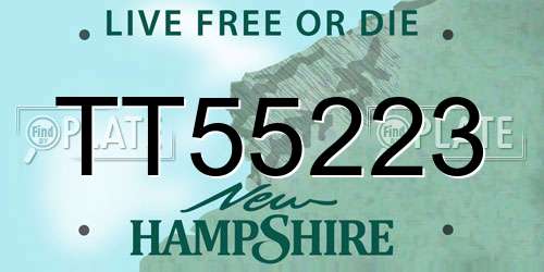 TT55223 New Hampshire License Plate