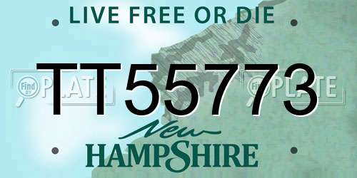 TT55773 New Hampshire License Plate