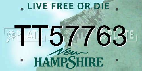 TT57763 New Hampshire License Plate