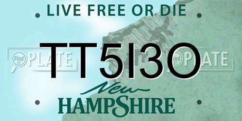 TT5I3O New Hampshire License Plate