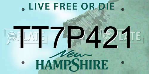 TT7P421 New Hampshire License Plate