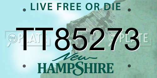 TT85273 New Hampshire License Plate
