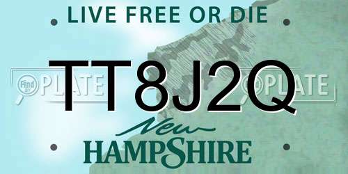TT8J2Q New Hampshire License Plate