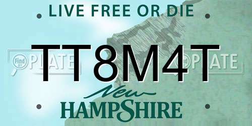 TT8M4T New Hampshire License Plate