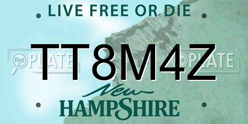 TT8M4Z New Hampshire License Plate