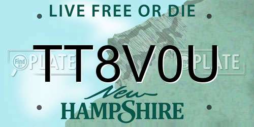 TT8V0U New Hampshire License Plate