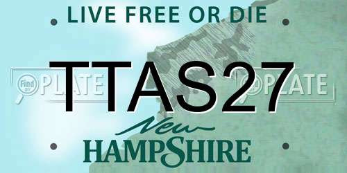 TTAS27 New Hampshire License Plate
