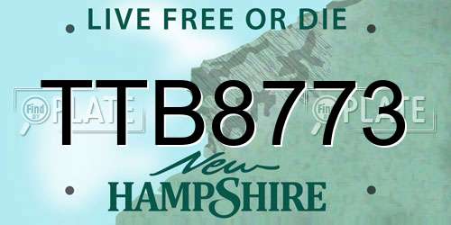TTB8773 New Hampshire License Plate