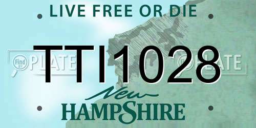 TTI1028 New Hampshire License Plate
