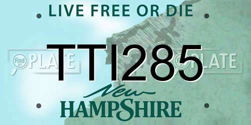 TTI285 New Hampshire License Plate