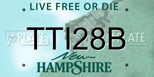 TTI28B New Hampshire License Plate