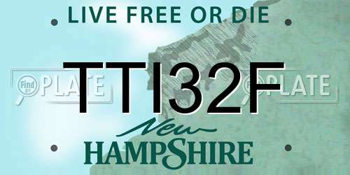 TTI32F New Hampshire License Plate